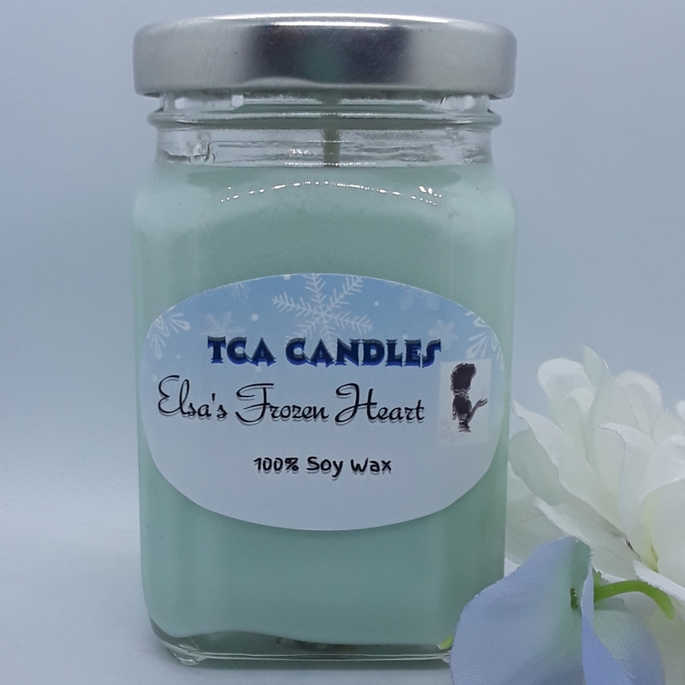 Elsa's Frozen Heart Soy Candle - Light Mint